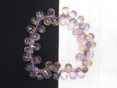 [Video] [One of a kind] High Quality Ametrine AAA Drop Faceted Briolette Bracelet NO.74