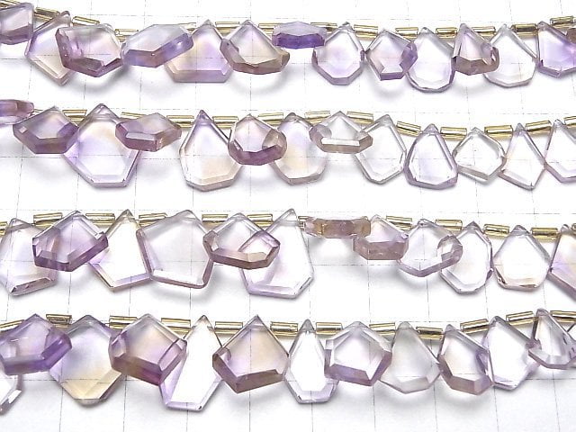 [Video]High Quality Ametrine AAA Rough Slice Faceted 1strand beads (aprx.7inch/18cm)