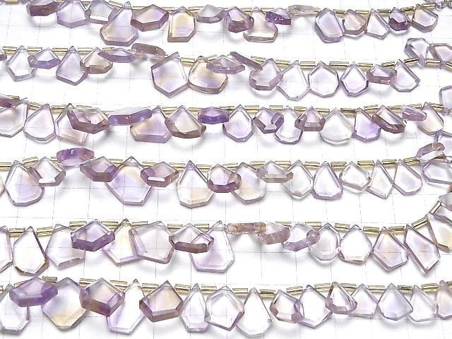 [Video]High Quality Ametrine AAA Rough Slice Faceted 1strand beads (aprx.7inch/18cm)