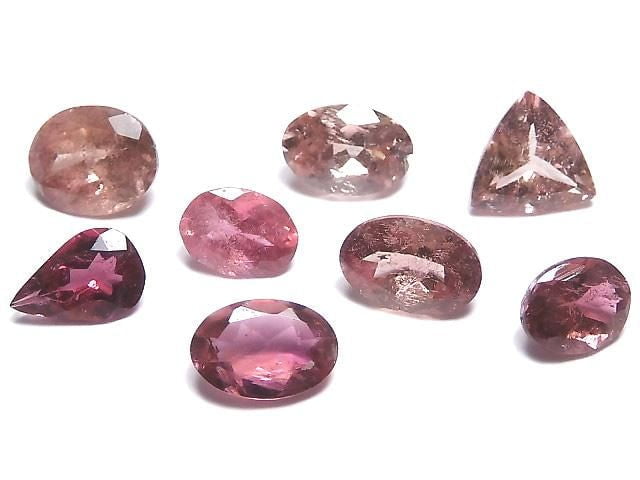 [Video] [One of a kind] High Quality Pink Tourmaline AAA Loose Stone Faceted 8pcs Set NO.76
