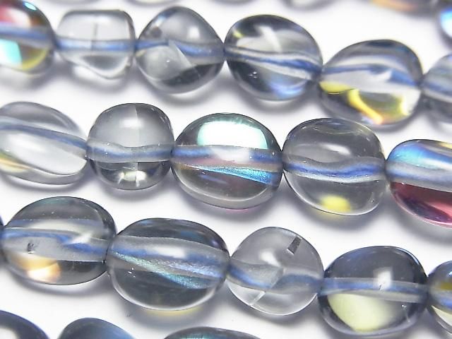 Grayish blue Luna Flash Nugget 1strand beads (aprx.15inch/37cm)