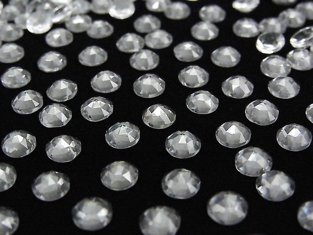 水晶 AAA 圓形玫瑰切割 6x6公釐 5顆