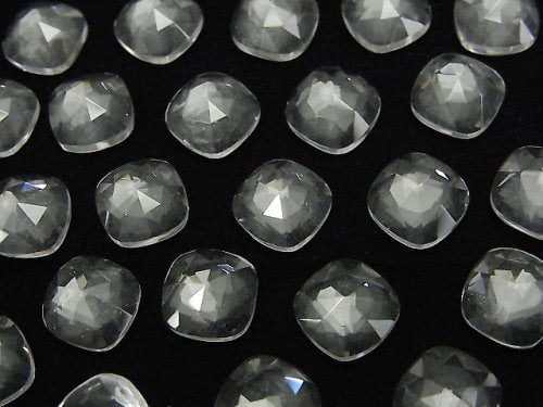 Crystal Quartz, Rose, Square Gemstone Beads