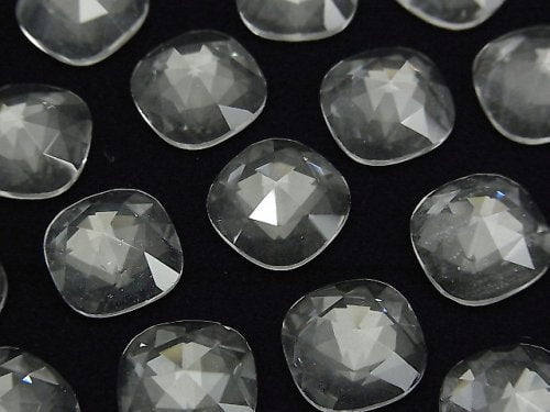 Crystal Quartz, Rose, Square Gemstone Beads