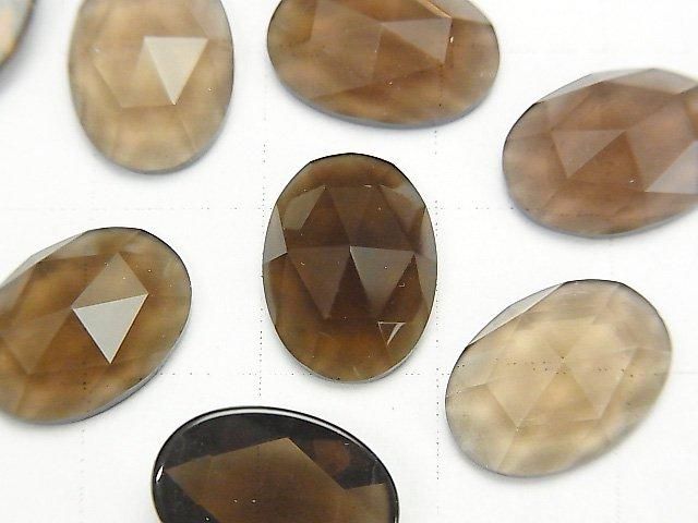 [Video]Smoky Quartz AAA Oval Rose Cut 14x10mm 2pcs