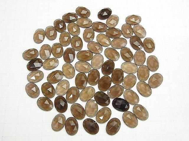 [Video]Smoky Quartz AAA Oval Rose Cut 14x10mm 2pcs