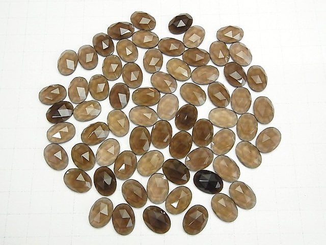 [Video] Smoky Quartz AAA Oval Rose Cut 14x10mm 2pcs