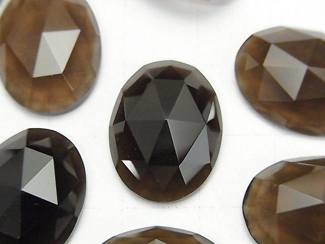 煙晶 AAA 橢圓刻面玫瑰切工 20x15mm 1顆