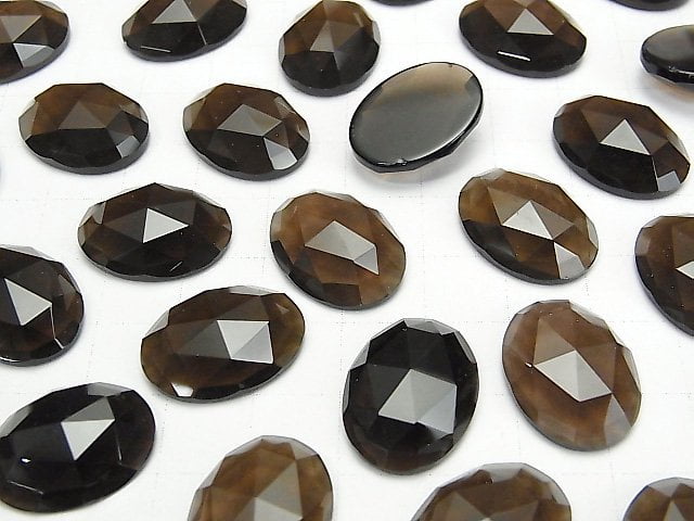 [Video] Smoky Quartz AAA Oval Rose Cut 20x15mm 1pc