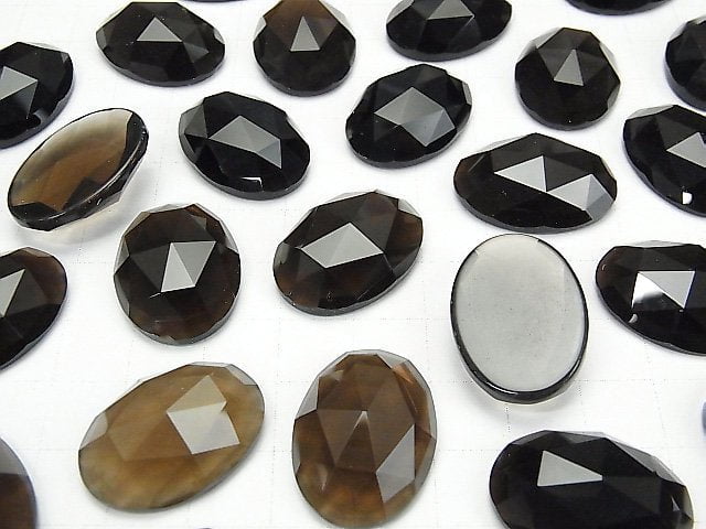 [Video] Smoky Quartz AAA Oval Rose Cut 25x18mm 1pc