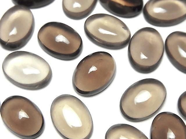 [Video]Smoky Quartz AAA Oval Cabochon 14x10mm 2pcs