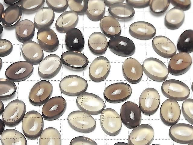 [Video]Smoky Quartz AAA Oval Cabochon 14x10mm 2pcs