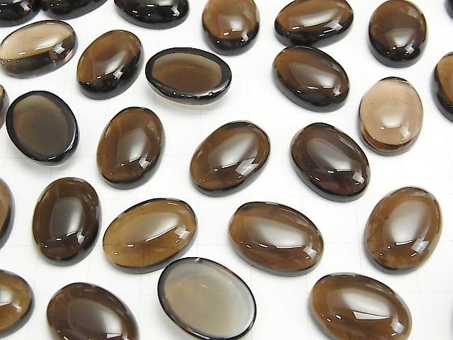 [Video]Smoky Quartz AAA Oval Cabochon 18x13mm 2pcs