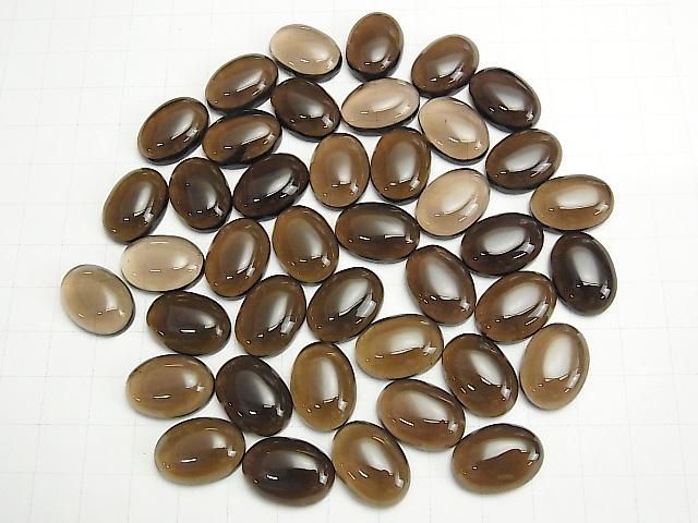 [Video]Smoky Quartz AAA Oval Cabochon 18x13mm 2pcs