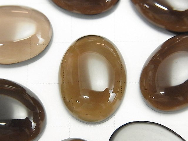 [Video] Smoky Quartz AAA Oval Cabochon 20x15mm 1pc