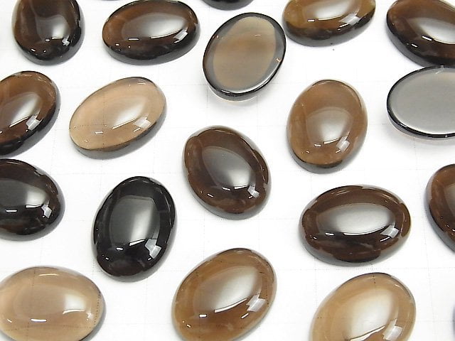 [Video] Smoky Quartz AAA Oval Cabochon 20x15mm 1pc