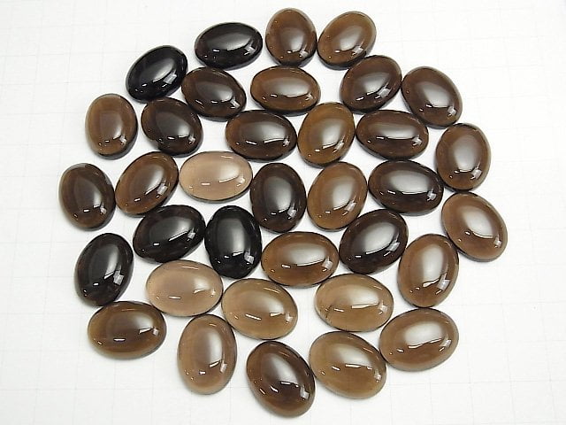 [Video] Smoky Quartz AAA Oval Cabochon 20x15mm 1pc