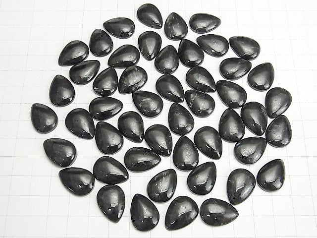 [Video] Nuummite Pear shape Cabochon 18x13mm 1pc