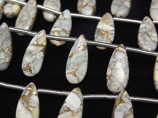 [Video] Copper Opal AAA Pear shape (Smooth) 15x6mm 1strand (8pcs)