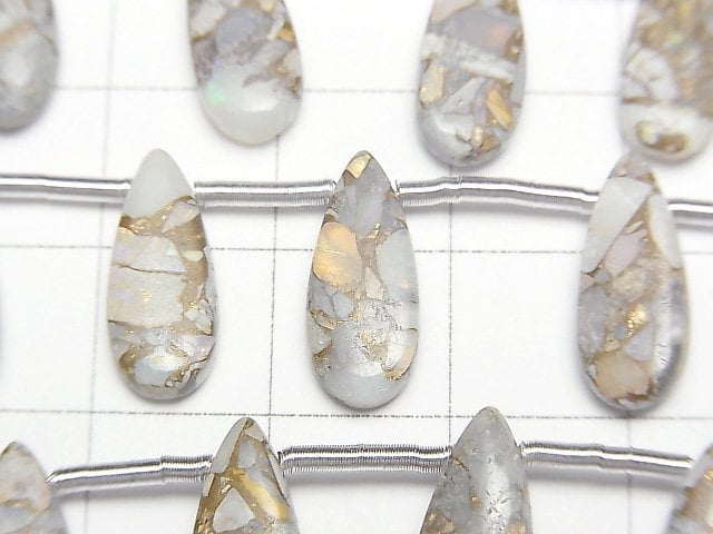 [Video] Copper Opal AAA Pear shape (Smooth) 15x6mm 1strand (8pcs)