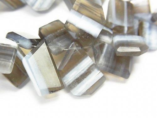 [Video]Strip blue opal AAA- Rough Slice Faceted half or 1strand beads (aprx.7inch/18cm)