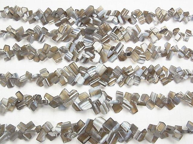 [Video]Strip blue opal AAA- Rough Slice Faceted half or 1strand beads (aprx.7inch/18cm)