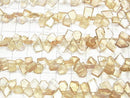 [Video] High Quality Natutal Champagne Color Quartz AAA Rough Slice Faceted half or 1strand beads (aprx.7inch / 18cm)