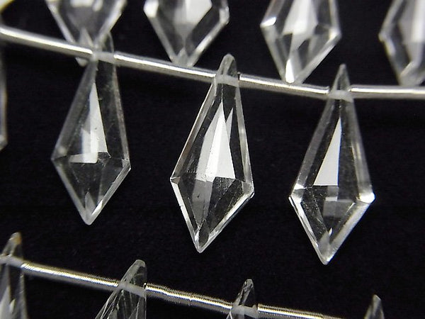 Crystal Quartz, Diamond Gemstone Beads