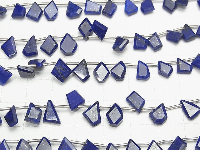 [Video] High Quality Lapislazuli AAA Rough Slice Faceted 1strand beads (aprx.7inch / 18cm)