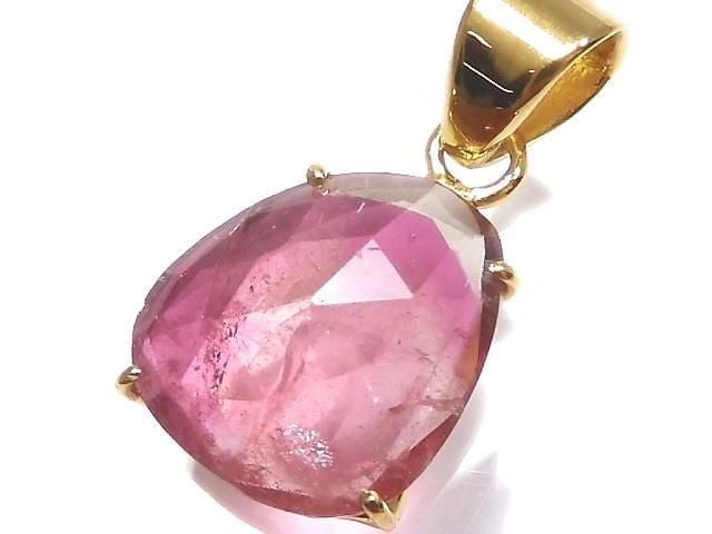 [Video][One of a kind] Pink Tourmaline AAA- Pendant 18KGP NO.22
