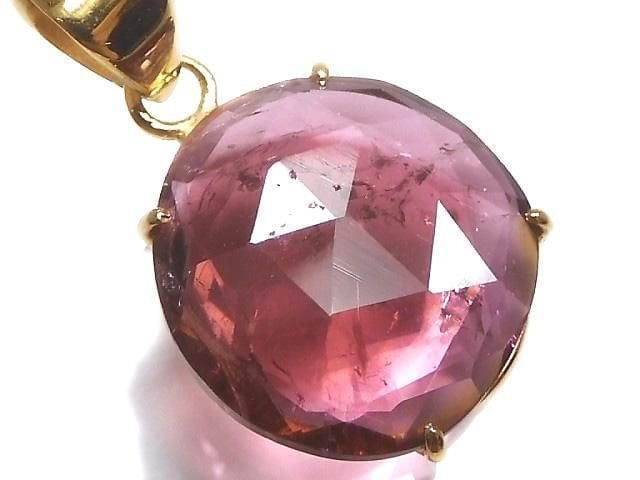 [Video][One of a kind] Pink Tourmaline AAA- Pendant 18KGP NO.31