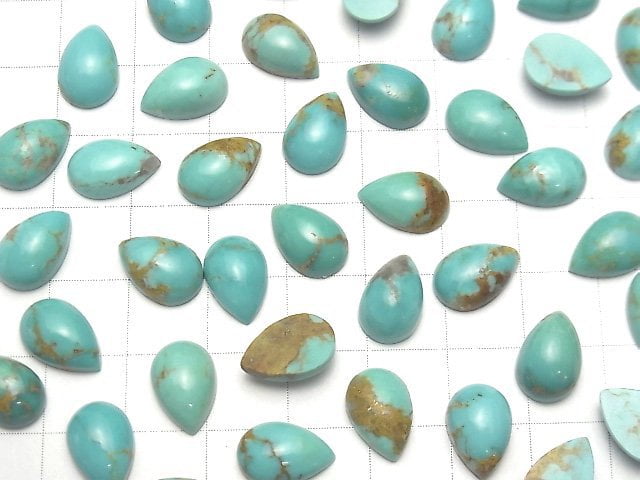 [Video] Arizona Kingman Turquoise AA++ Pear shape Cabochon 12x8mm 3pcs