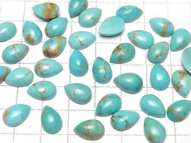 [Video] Arizona Kingman Turquoise AA++ Pear-shaped Cabochon 12x8mm 3pcs
