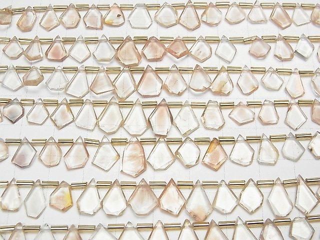 [Video]High Quality Oregon Sunstone AAA- Rough Slice Faceted 1strand beads (aprx.7inch/18cm)