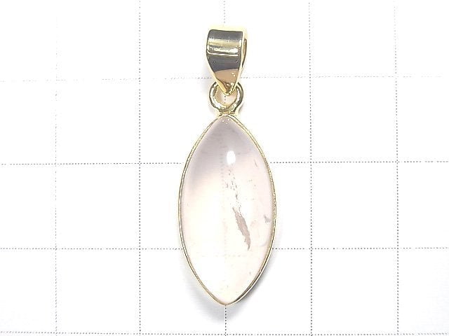 [Video] [One of a kind] High Quality Star Rose Quartz AAA Pendant 18KGP NO.104