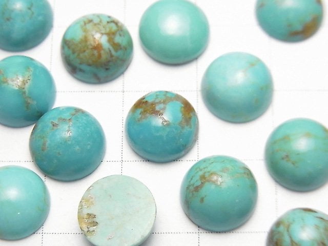 [Video] Arizona Kingman Turquoise AA++ Round Cabochon 10x10mm 2pcs