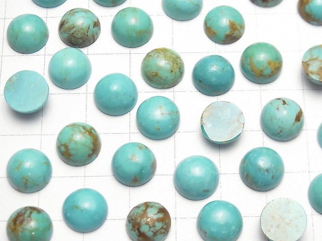 [Video] Arizona Kingman Turquoise AA++ Round Cabochon 10x10mm 2pcs