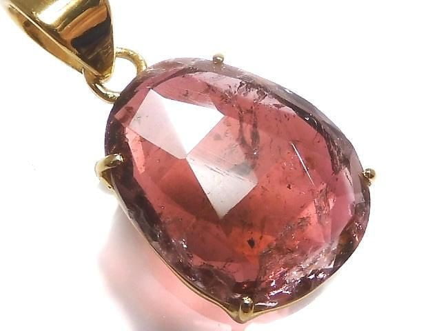 [Video][One of a kind] Pink Tourmaline AAA- Pendant 18KGP NO.45