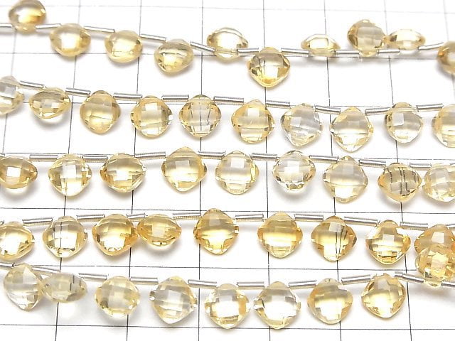 [Video] High Quality Citrine AAA Diamond Shape (Cushion Cut) 7x7mm 1strand (18pcs)