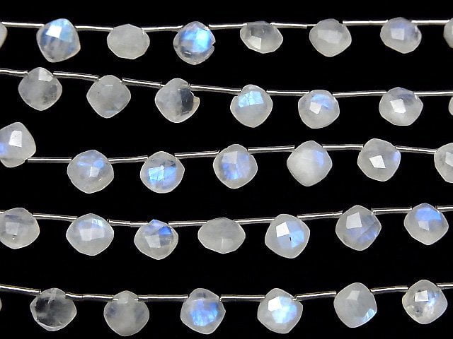 [Video] High Quality Rainbow Moonstone AA++ Diamond Shape (Cushion Cut) 7x7mm 1strand (18pcs)