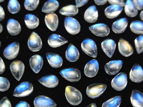 Cabochon, Rainbow Moonstone Gemstone Beads