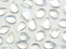 [Video] High Quality Rainbow Moonstone AAAA Pear shape Cabochon 6x4mm 3pcs