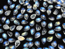 [Video] High Quality Rainbow Moonstone AAAA Pear shape Cabochon 6x4mm 3pcs