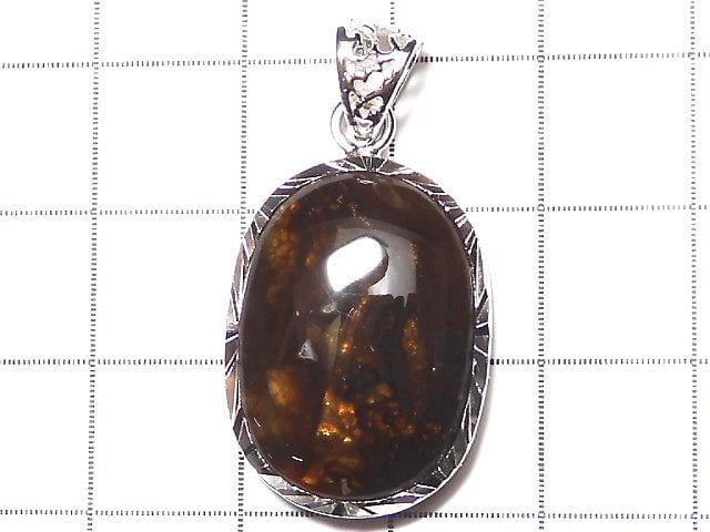 [Video] [One of a kind] Mexico Fire Agate AAA- Pendant Silver925 NO.10