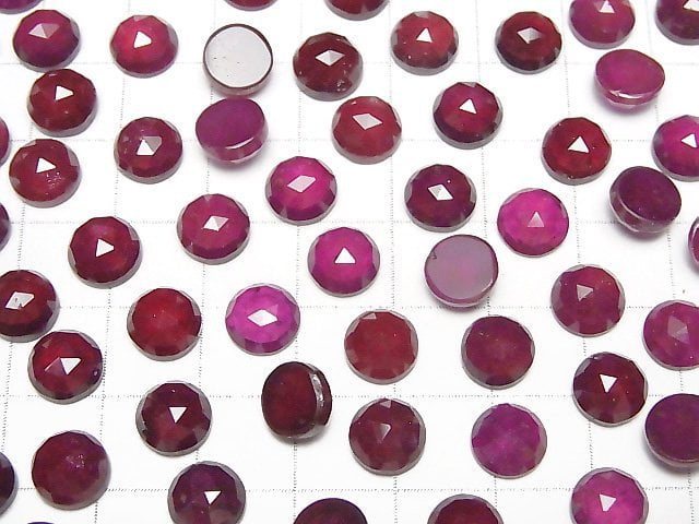 [Video] Ruby AA++ Round Rose Cut 8x8mm 1pc