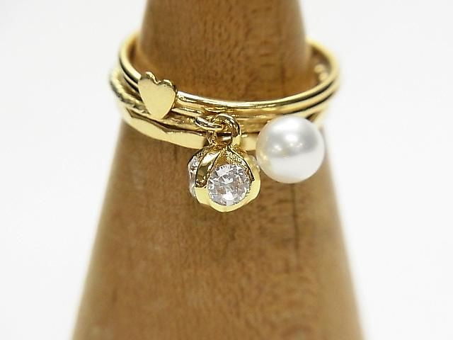 14KGF Ring with Jump Ring (1pc)