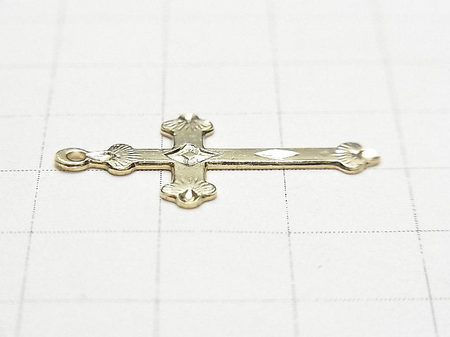 14KGF charm 27x15mm cross 1pc