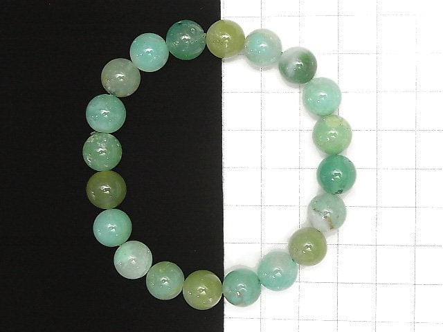 [Video] [One of a kind] Peru Gem Silica AAA Round 9.5mm Bracelet NO.81