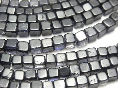 Cube, Iolite Gemstone Beads