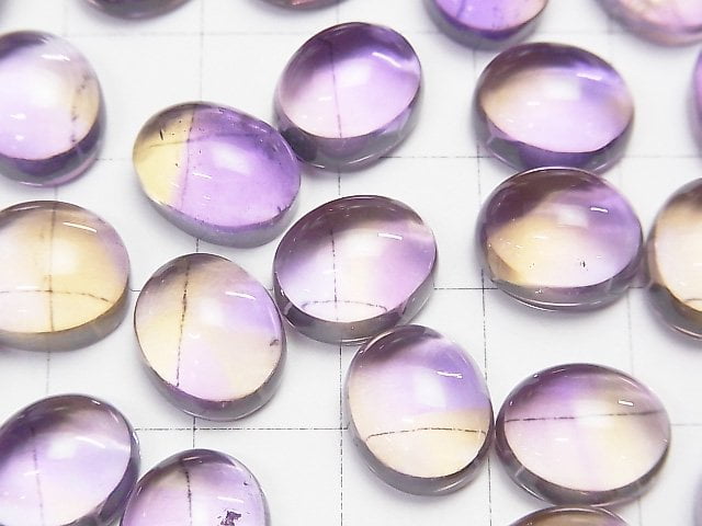 [Video]High Quality Ametrine AAA Oval Cabochon 12x10mm 1pc